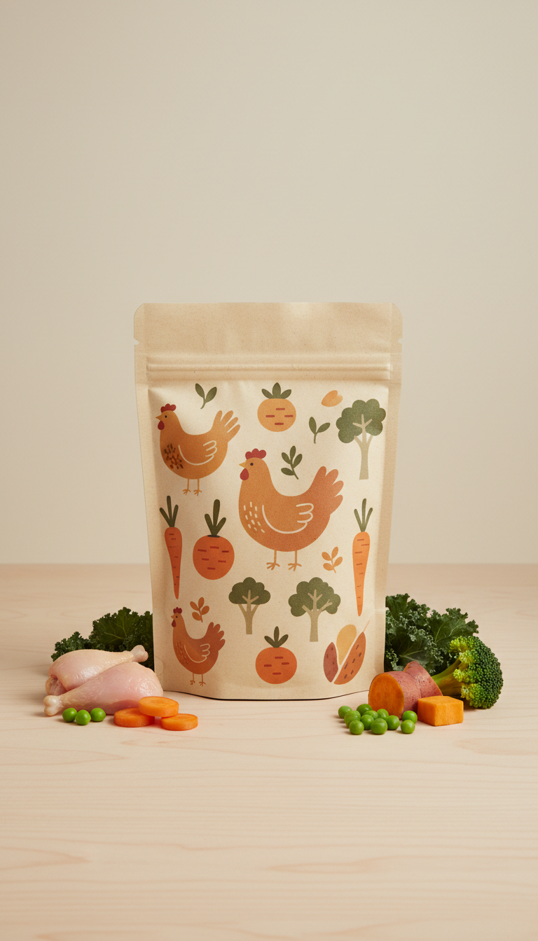 Chicken & garden veggie blend pouch